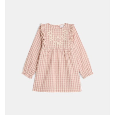 Robe évasée tasa check seersucker vichy coton bio CADET ROUSSELLE