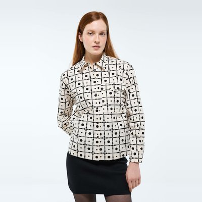 Chemise manches longues imprimée en coton MONOPRIX