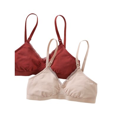 2 Brassières De Grossesse Et D'allaitement En Coton Stretch VERTBAUDET