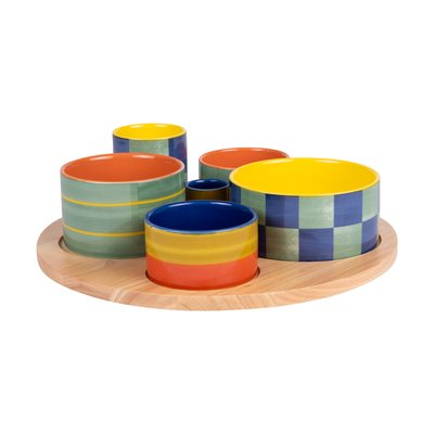 Service apéritif 6 pièces   31cm-CAPRI TABLE PASSION
