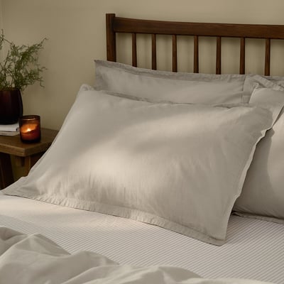 Hebden 100% Washed Cotton Pillowcase Pair YARD