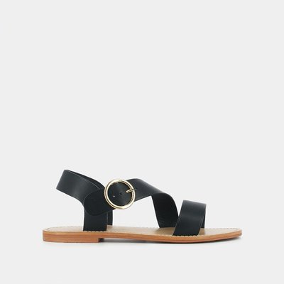 Sandales plates en cuir, Wablo JONAK