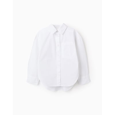 Chemise en popeline à manches longues avec épaules tombantes ZIPPY