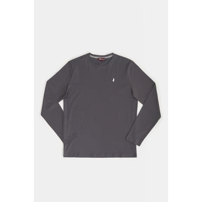 T-shirt manches longues uni col rond MCS
