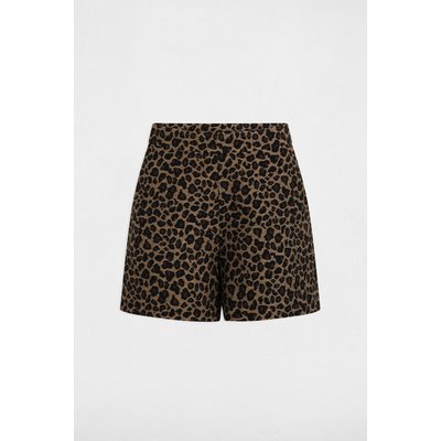 Short droit imprimé léopard MORGAN
