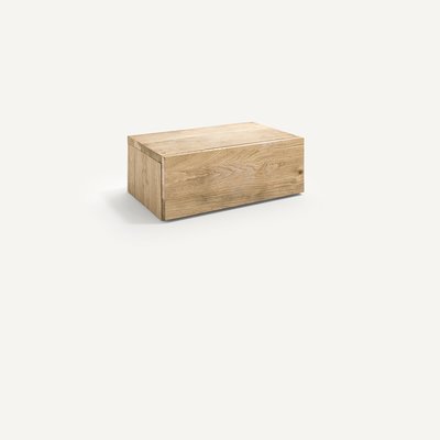 Mesita de noche de roble macizo de 1 cajón, Paul AM.PM