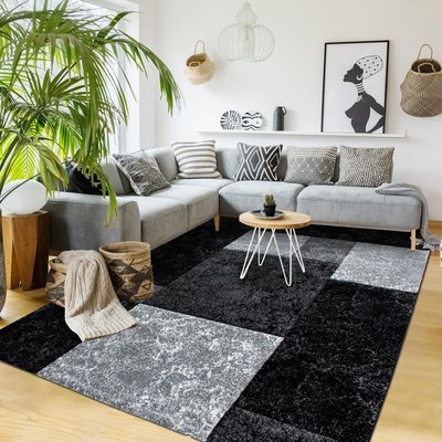 Tapis de couloir tissé motif géométrique CARARELLE UN AMOUR DE TAPIS