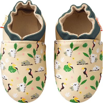 Chaussons cuir bébé Clara et Emily en Australie TICHOUPS