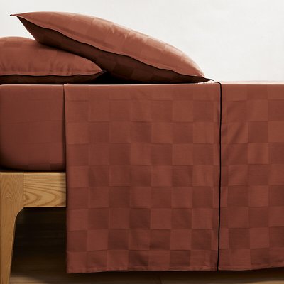 Drap plat satin de coton lavé, Victor damier LA REDOUTE INTERIEURS