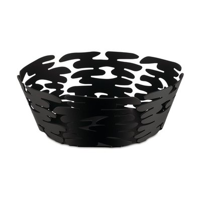 Corbeille Ronde Ø18 Cm Barket En Acier Noire ALESSI