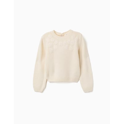 Pull en maille avec broderie florale ZIPPY
