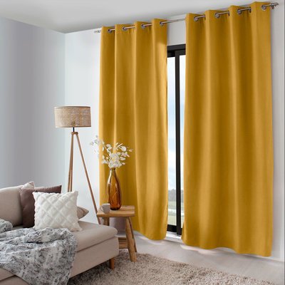 Rideau Occultant Thermique  Nordica Moutarde DECORATIE