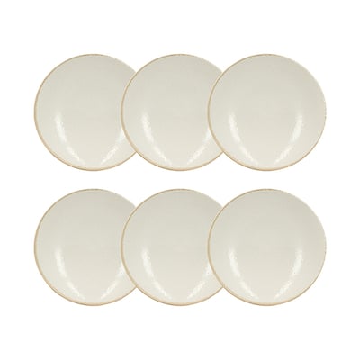 Lot de 6 assiettes creuses en porcelaine 21cm, NUANCE NOVASTYL