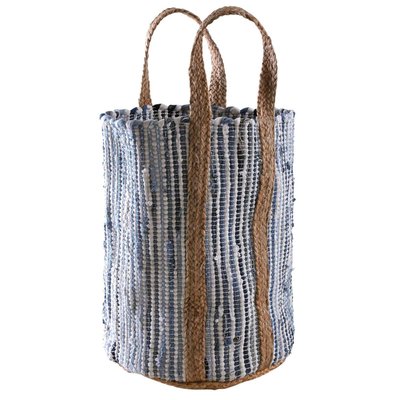 Corbeille en jute et jean AUBRY GASPARD