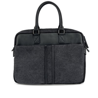 Sacoche ordinateur en toile et cuir TAIPEI OH MY BAG