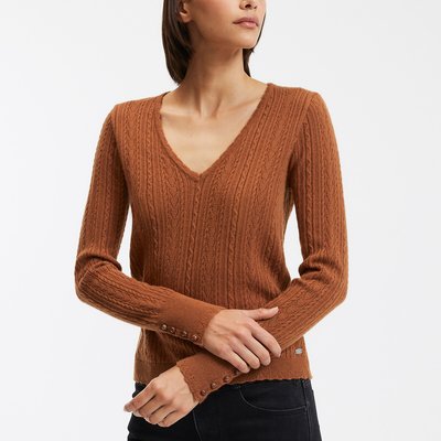 Pull col V maille torsadée FREEMAN T. PORTER