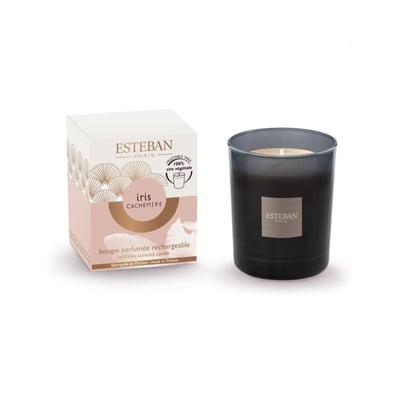 Bougie initiale Iris cachemire 180g ESTEBAN