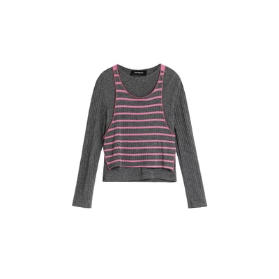 T-shirt à rayures combinées DESIGUAL