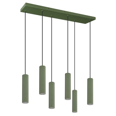 Suspension Aluminium Vert Olive LED 6 Ivar EDEN