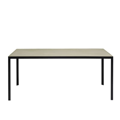 Table À Manger en Plateau en bois et piètement métal noir ORELIA MADURA