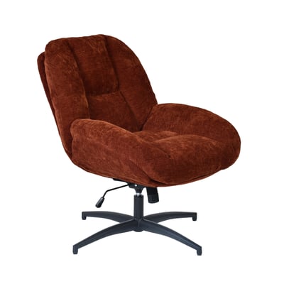 Fauteuil relax réglable et rotatif en tissu chenille, LITHOPSFIX MEUBLES COSY