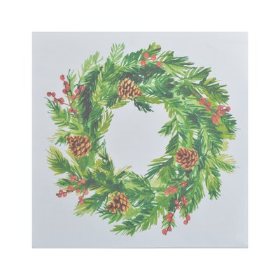Lot de 20 serviettes en papier Couronne de pin DOUCEUR D'INTÉRIEUR