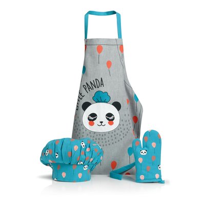 Lot Tablier Toque Gant de cuisine Panda WINKLER