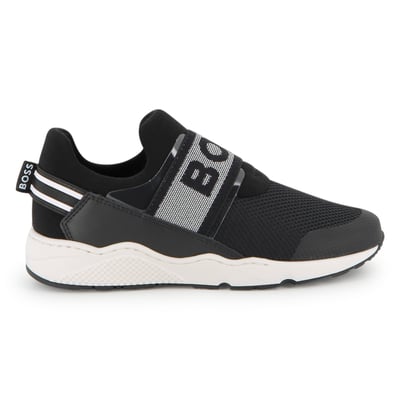 Baskets en cuir de vachette BOSS KIDSWEAR