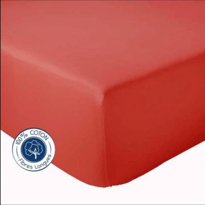 Drap Housse Uni bonnet 30 cm 100% Coton TRADILINGE