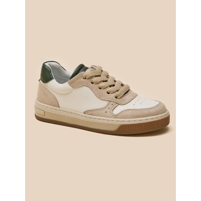 Baskets bicolores en cuir CYRILLUS