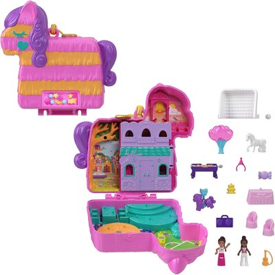 Polly Pocket - Coffret Piñata en folie avec 2 mini-figurines et 14 accessoires MATTEL