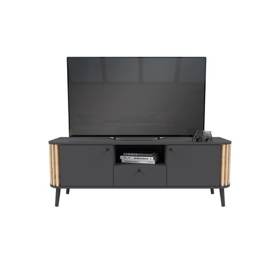 Meuble TV 1 tiroir, 2 portes et 1 niche L138 cm - PURE CALICOSY