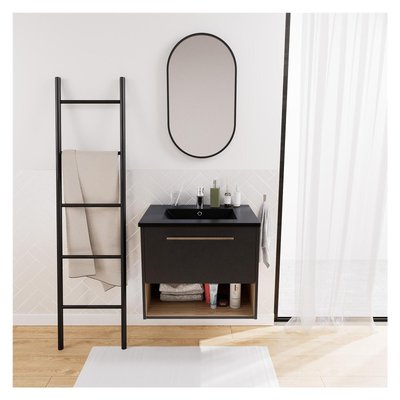 Meuble simple vasque +robinet +miroir NIKA MOB IN
