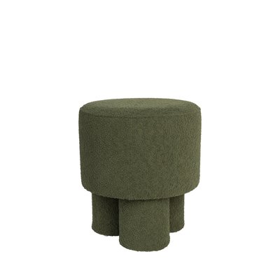 Tabouret rond en tissu bouclette ø40cm- MARCOS DRAWER