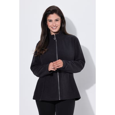 Veste en polaire chinée, col montant ULLA POPKEN