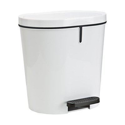Zamora Poubelle à pédale 8L Zamora Blanc JARDINDECO