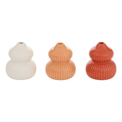 Lot de 3 soliflores en dolomite NIPPO ATMOSPHERA