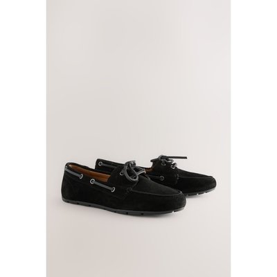 Chaussures bateau en cuir à bout rond NEXT