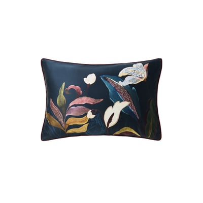 Taie d'oreiller rectangulaire satin de coton ORINE CARRE BLANC