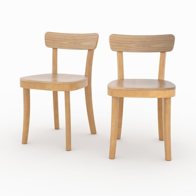 Lot de 2 chaises en bois - KENO RENDEZ-VOUS DÉCO