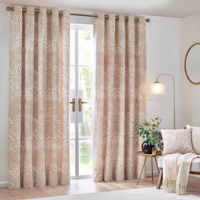 Nola Abstract Eyelet Curtains HÖEM