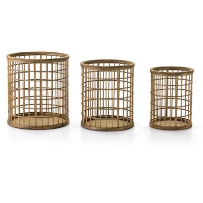 Paniers en bois ronds (lot de 3) RECOLLECTION