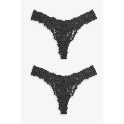 Strings confortables en dentelle, lot de 2 NEXT
