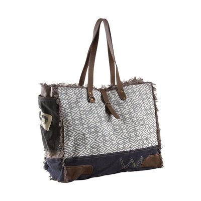 Sac en coton avec décor graphique AUBRY GASPARD