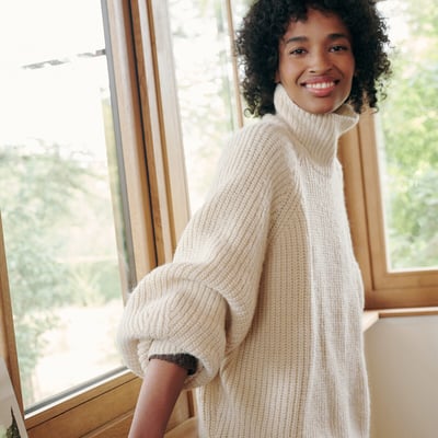 Locker geschnittener, gerippter Pullover mit Stehkragen LA REDOUTE COLLECTIONS