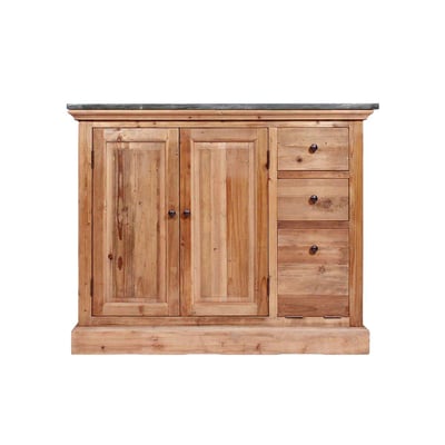 Meuble sous vasque en bois recyclé APRIL MADE IN MEUBLES 