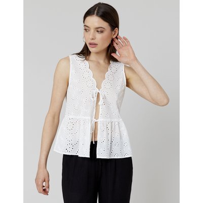 Blouse à nouer en broderie anglaise BZB