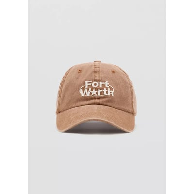 Casquette effet usé avec broderie MANGO TEEN