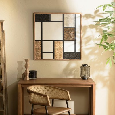 Décoration murale carrée décor mosaïques DENVER PIER IMPORT