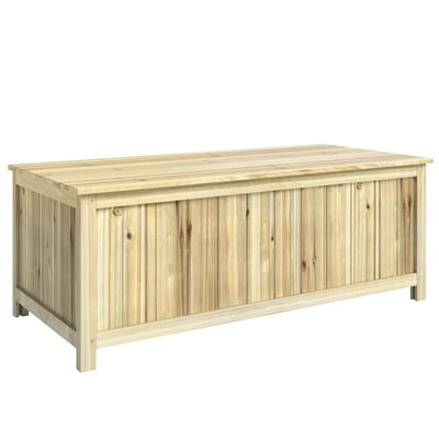 Coffre de rangement d'extérieur Bois de sapin OUTSUNNY